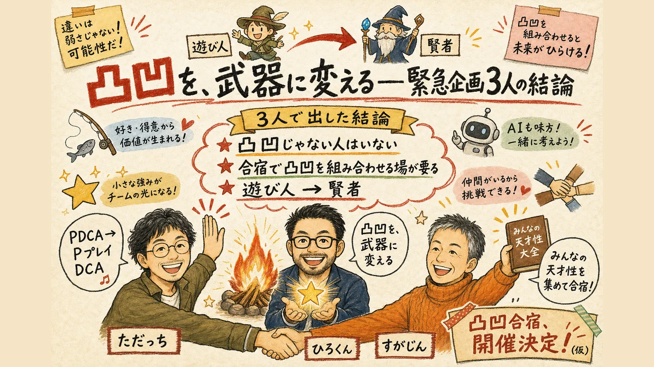 凸凹を武器に変える：3人が出した結論