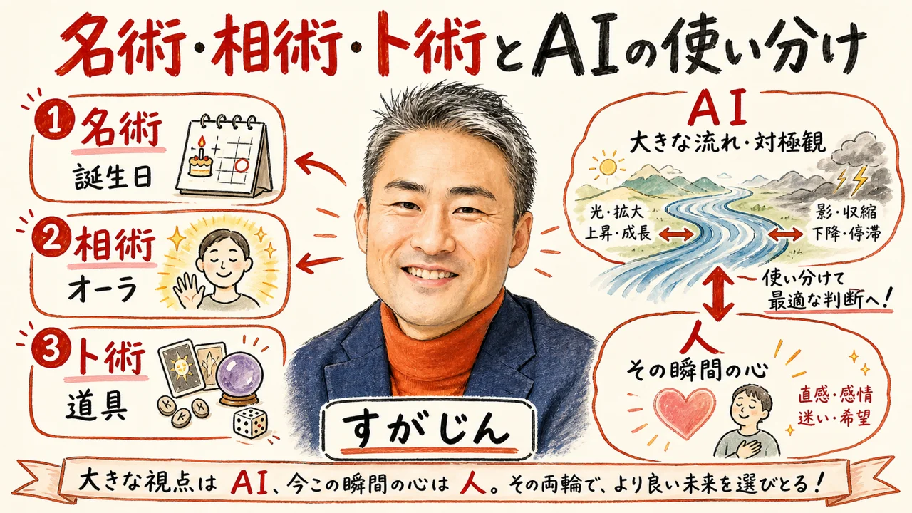 名術・相術・卜術とAIの使い分け：大きな流れと短い流れ