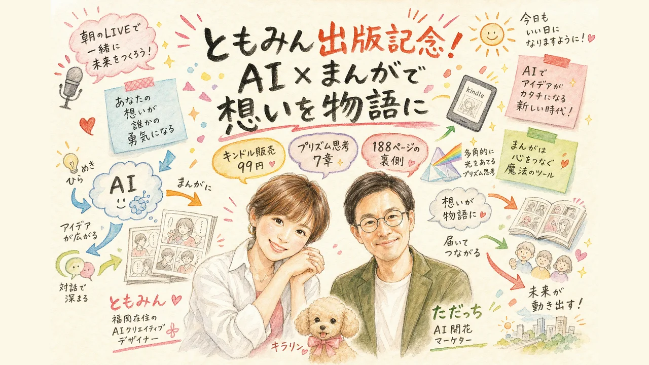 AI×まんが・ともみん新刊Kindle漫画を紹介するグラフィックレコーディング