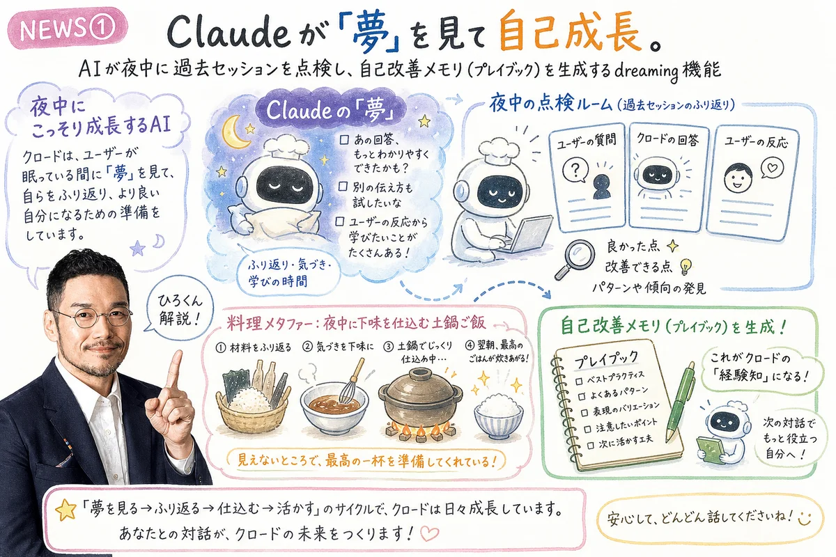 Claude dreaming機能の図解