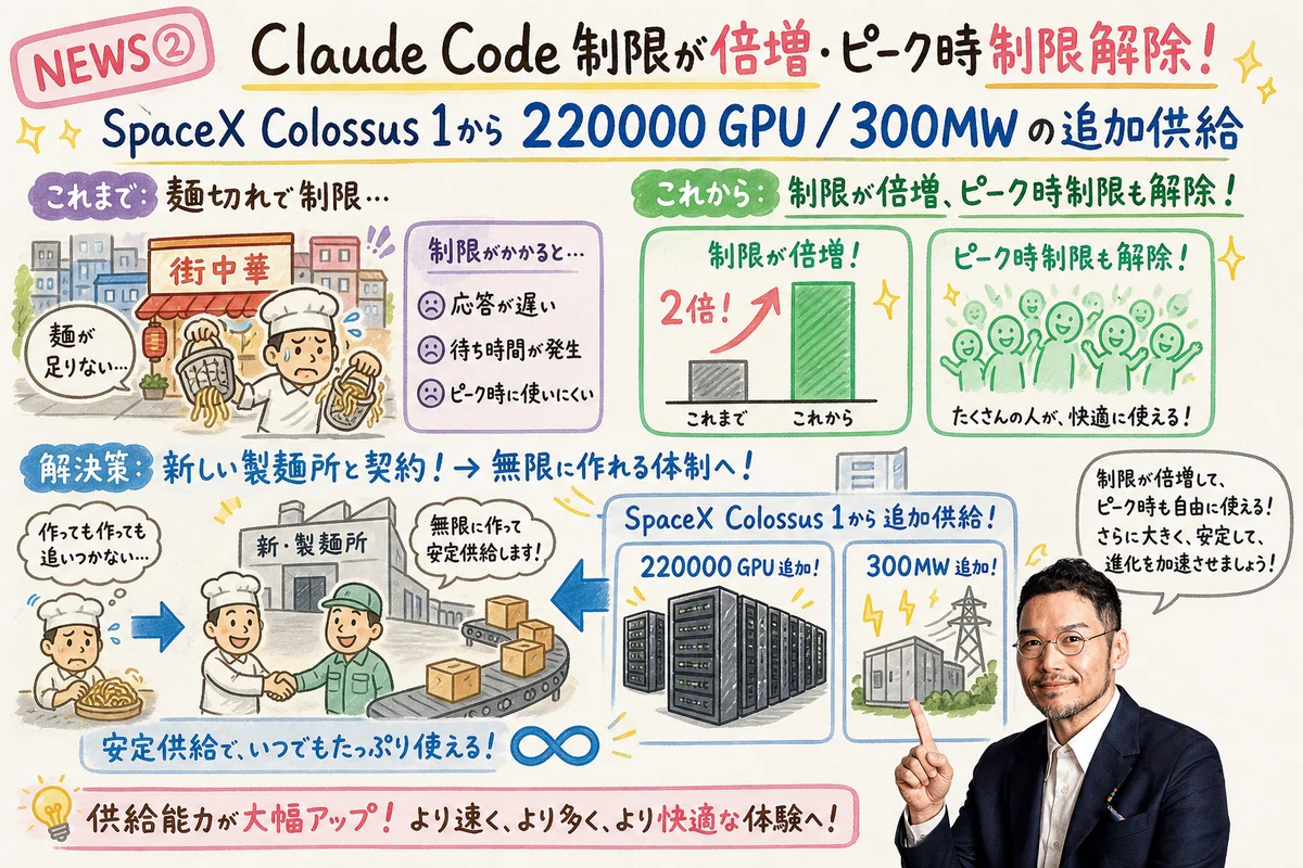 Claude Code制限倍増の図解