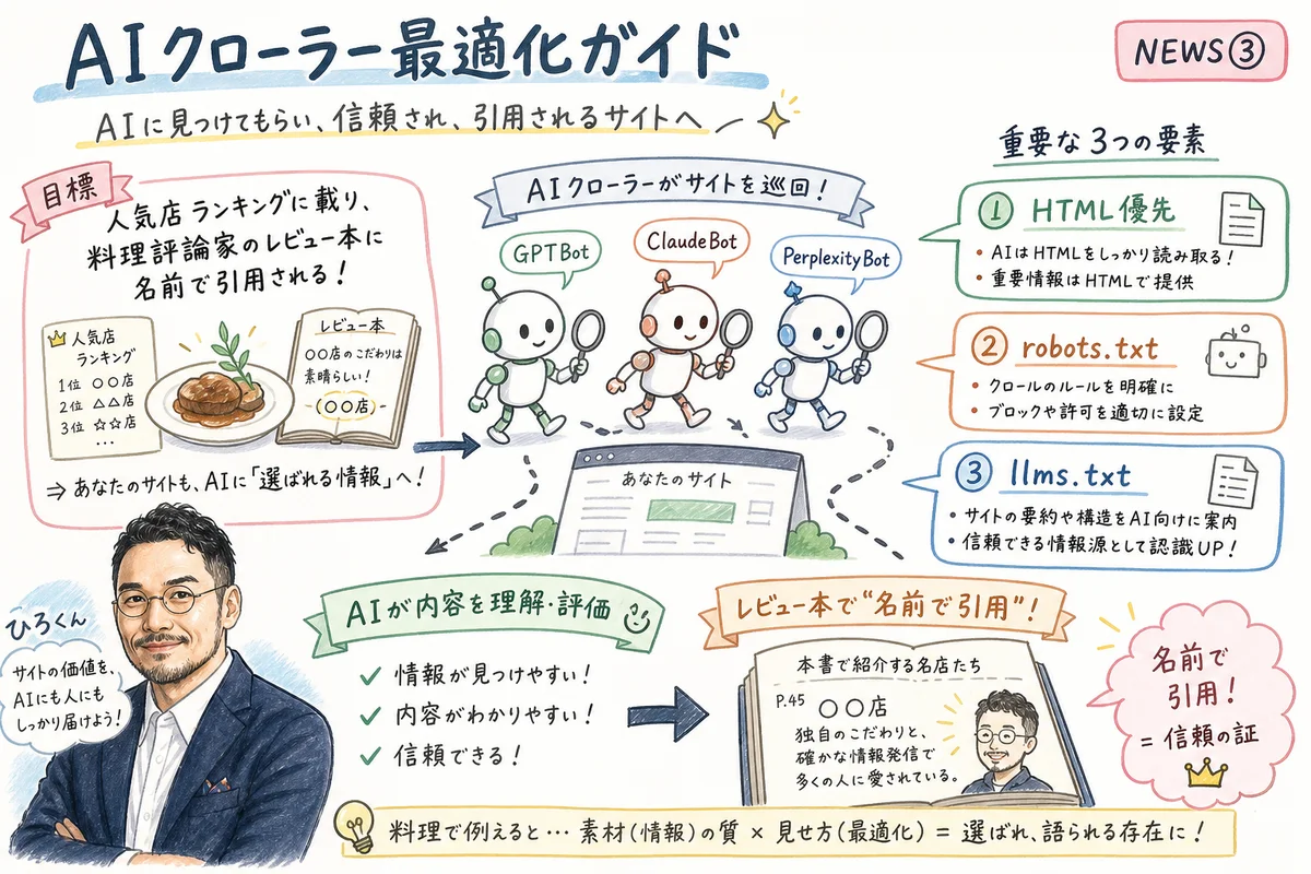AIクローラー最適化の図解