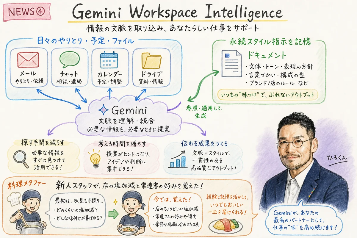 Gemini Workspace Intelligenceの図解