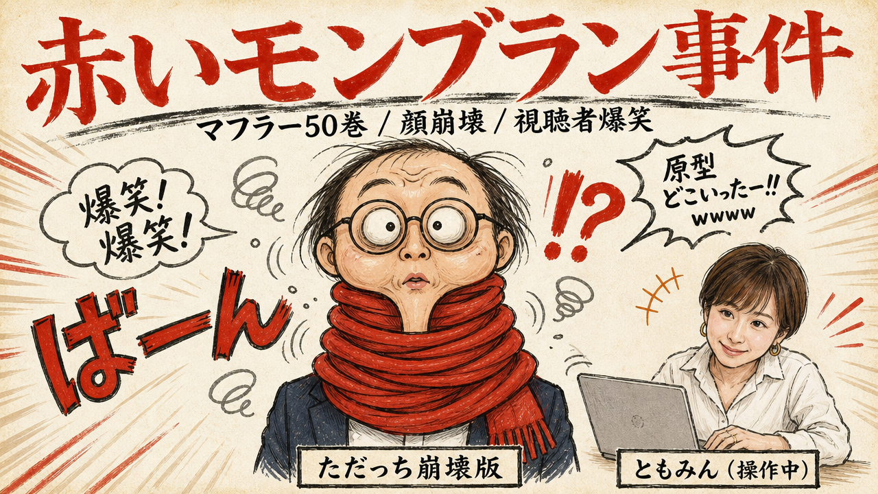 【実演②】赤いモンブラン事件 — ただっち先生が原型を失う放送事故