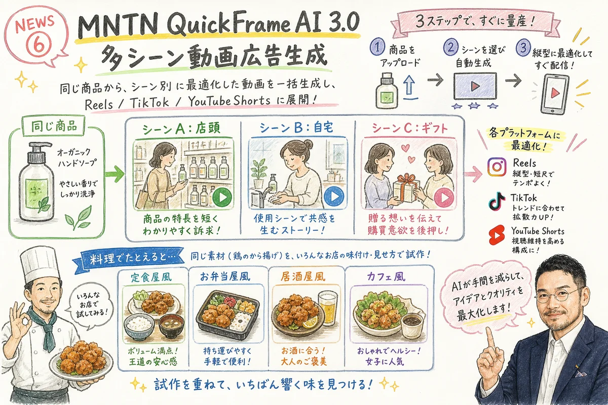 MNTN QuickFrame AI 3.0の図解