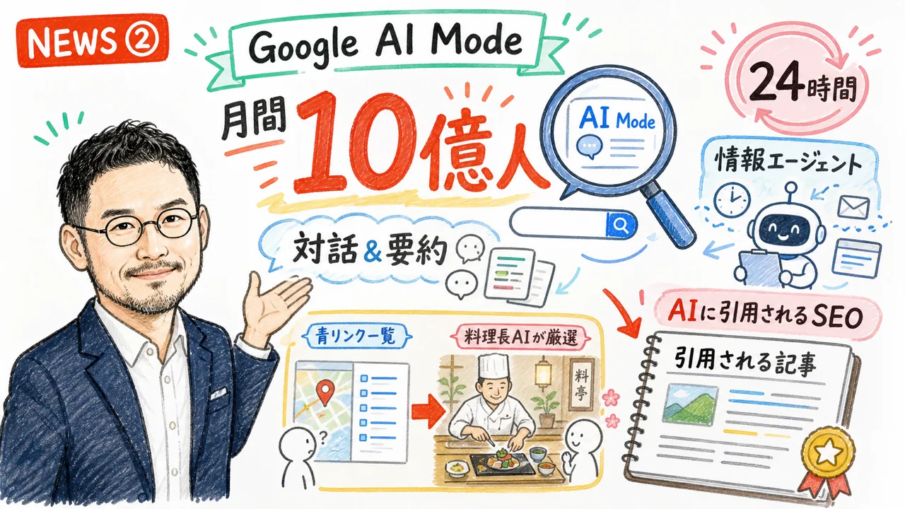 Google AI Mode 10億人と情報エージェント