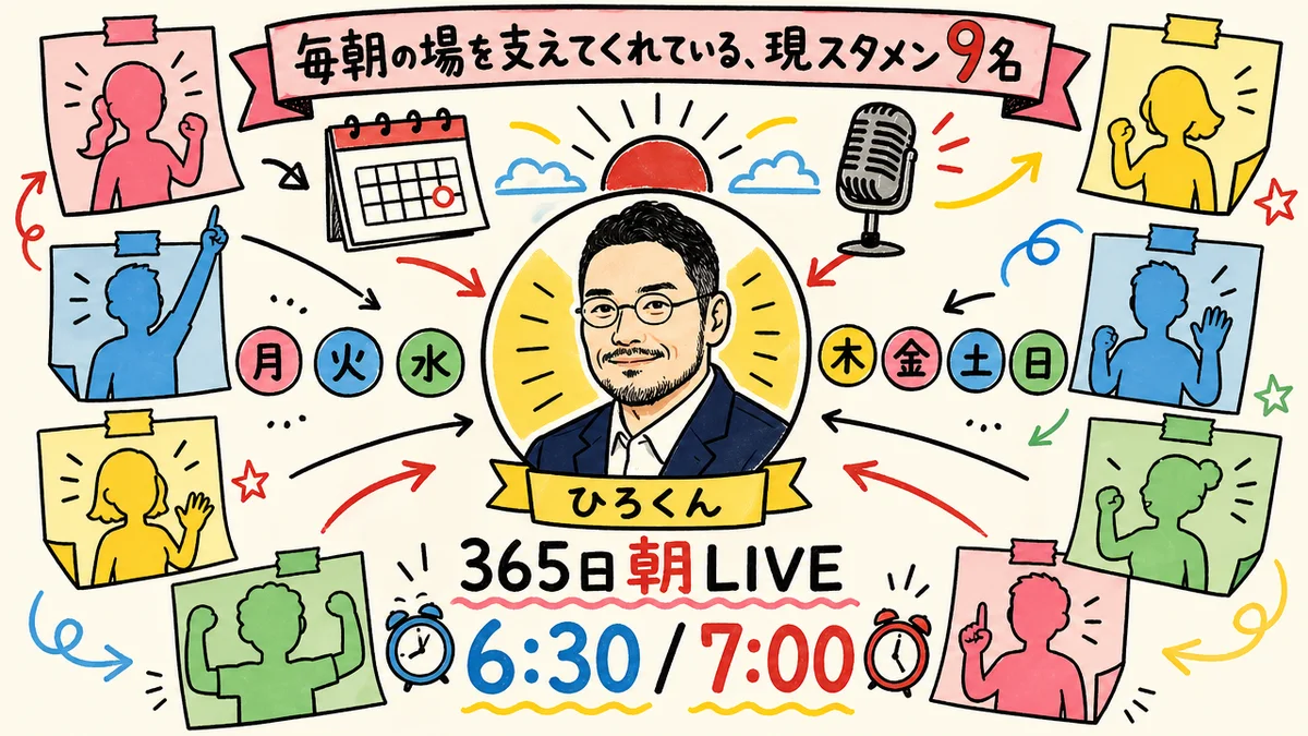 毎朝の場を支えてくれている、現スタメン9名