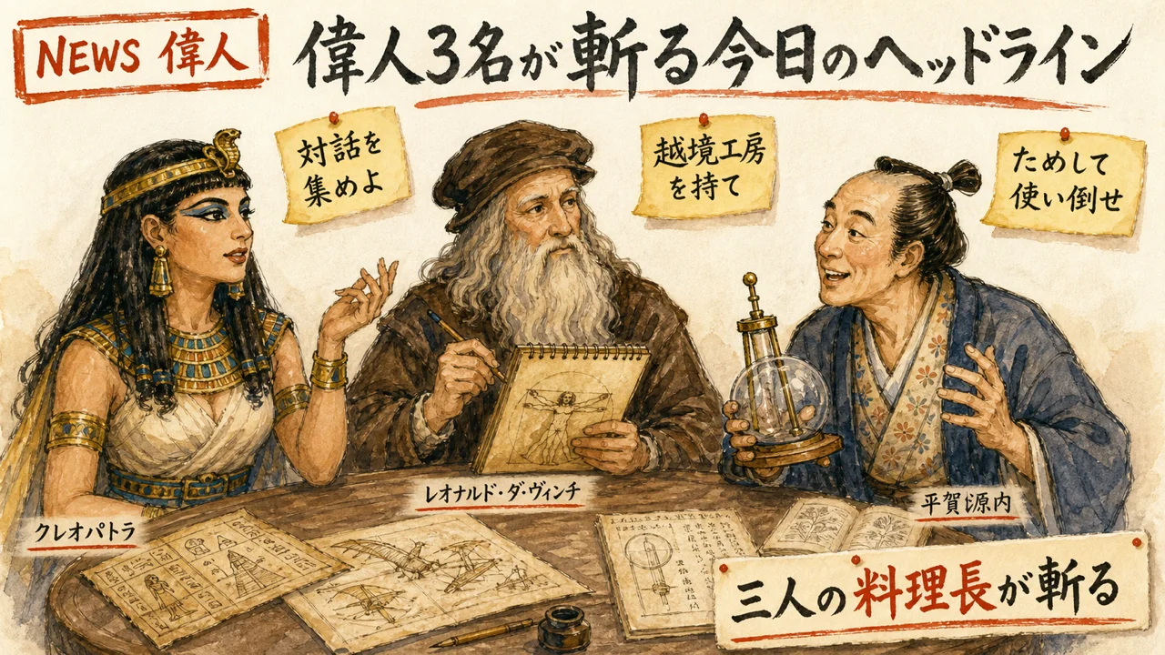 クレオパトラ レオナルド・ダ・ヴィンチ 平賀源内 3偉人 グラレコ