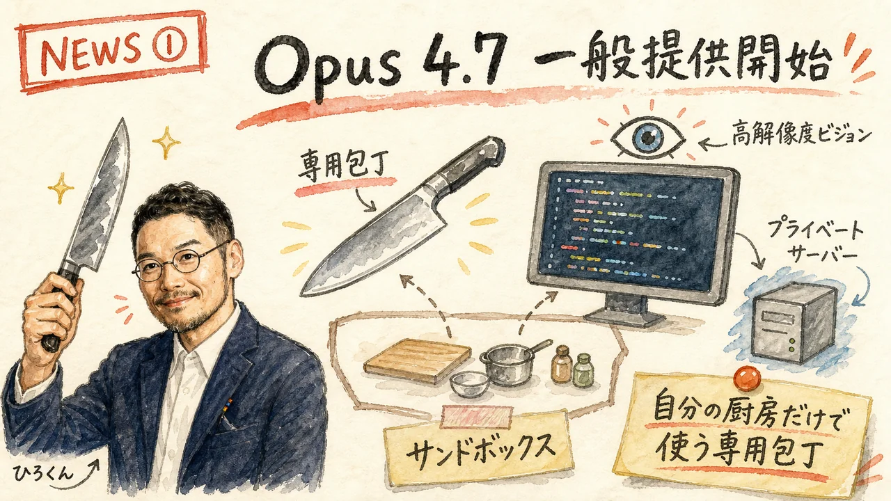 Claude Opus 4.7 GA SWE改善 エンタープライズMCP グラレコ
