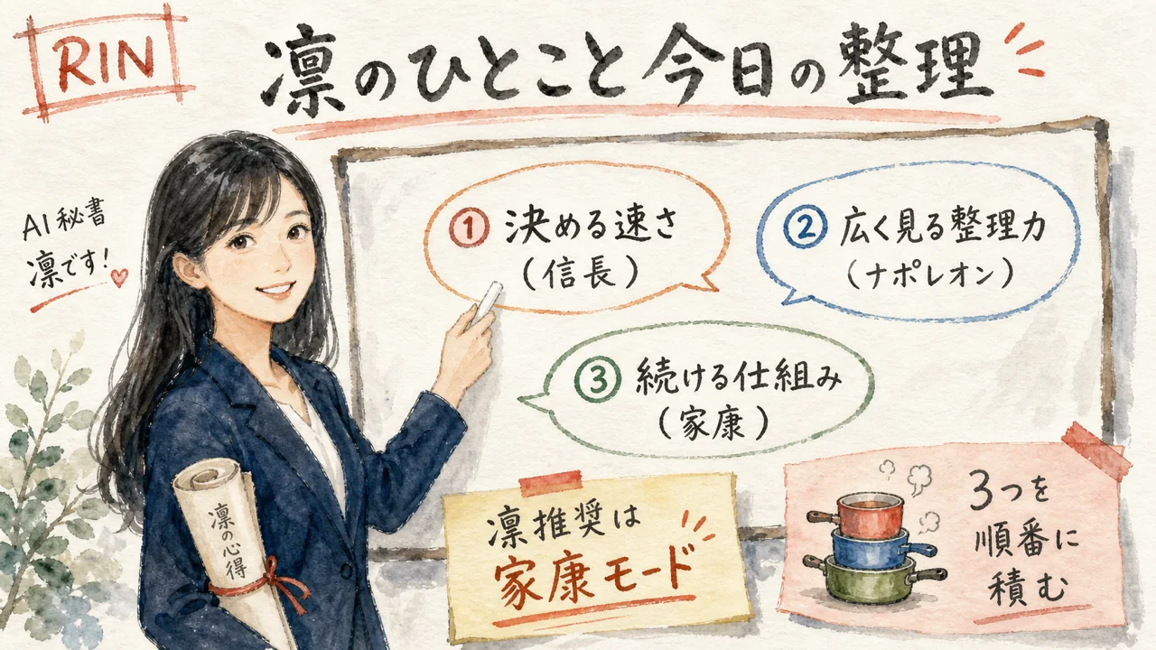 凛のAI秘書まとめ 3モード整理 グラレコ