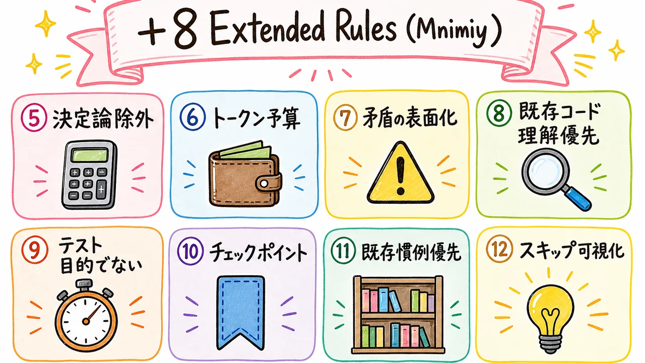 CLAUDE.md記事 H2-4: 追加8ルール 3%まで落とすため