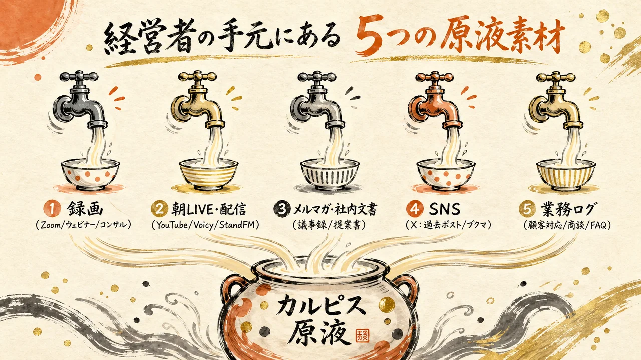 3. カルピス原液の素材って何？——5つの蛇口を持ちましょう