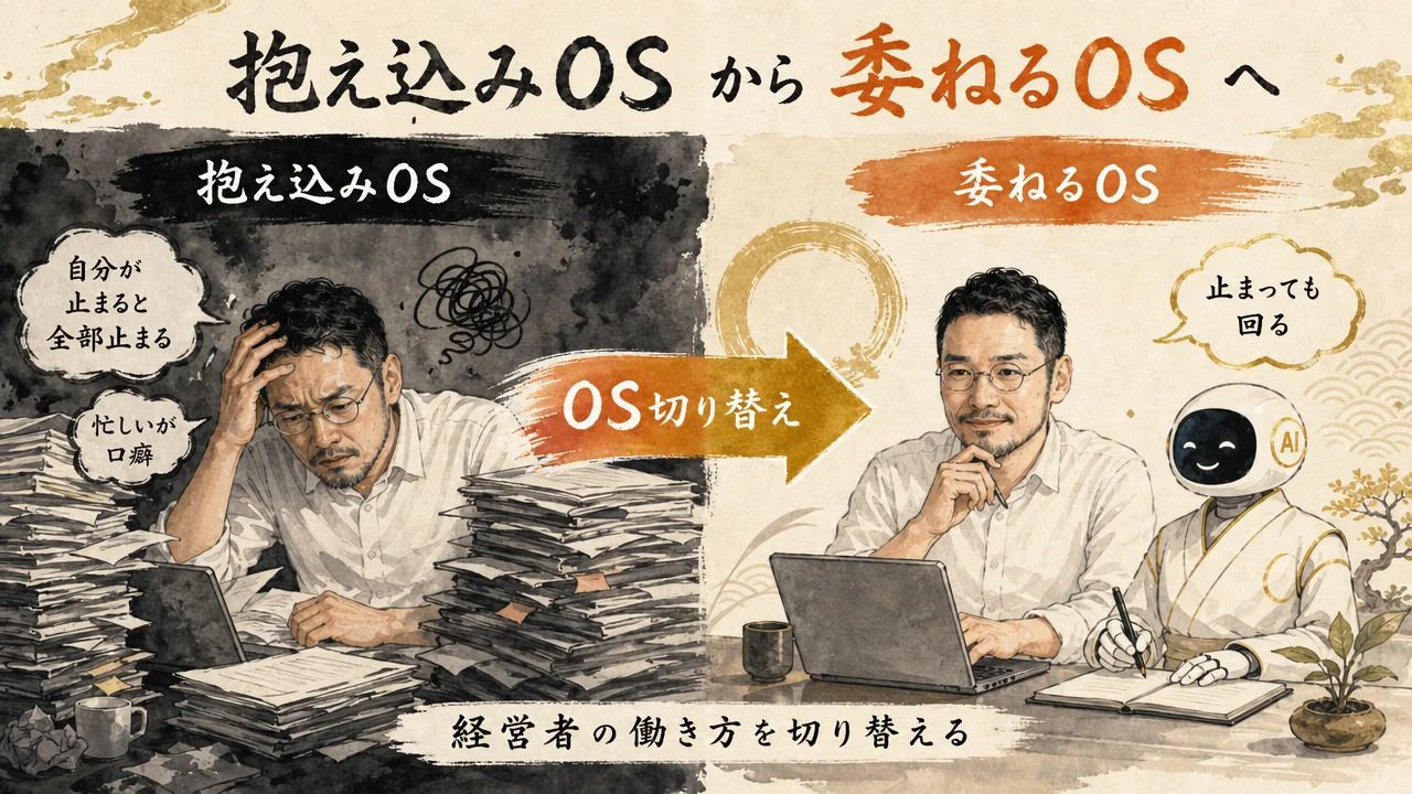 5. 経営者の言葉をマーケ資産化する前に——「抱え込みOS」が招いた借金とがん