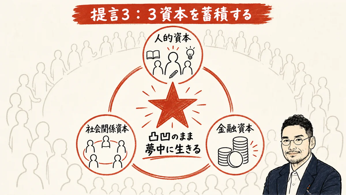 職位ではなく3資本を積む構造図