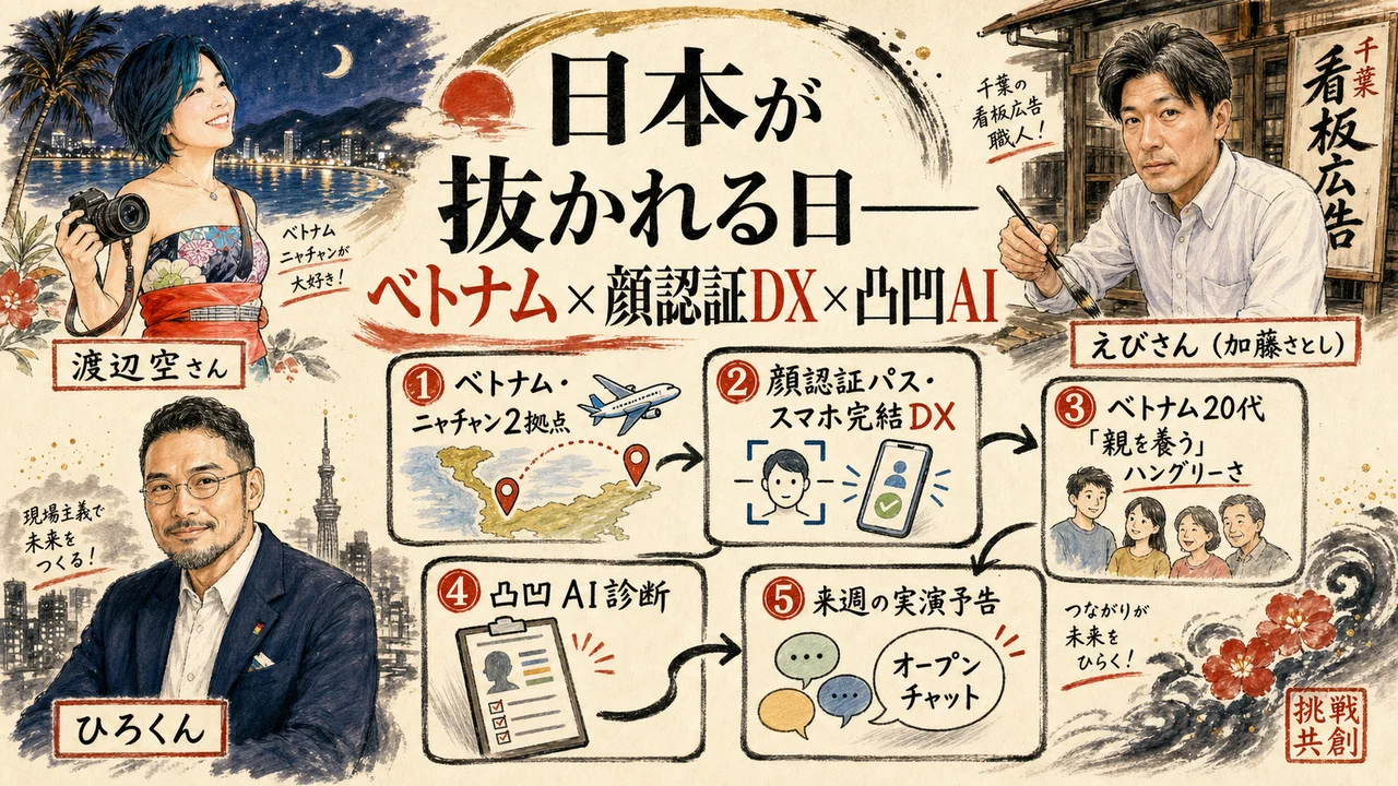金曜あさLIVE 渡辺空 ベトナム 顔認証DX