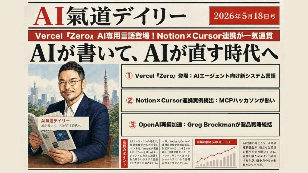 AI氣道デイリー2026年5月18日号 新聞風メイン画像