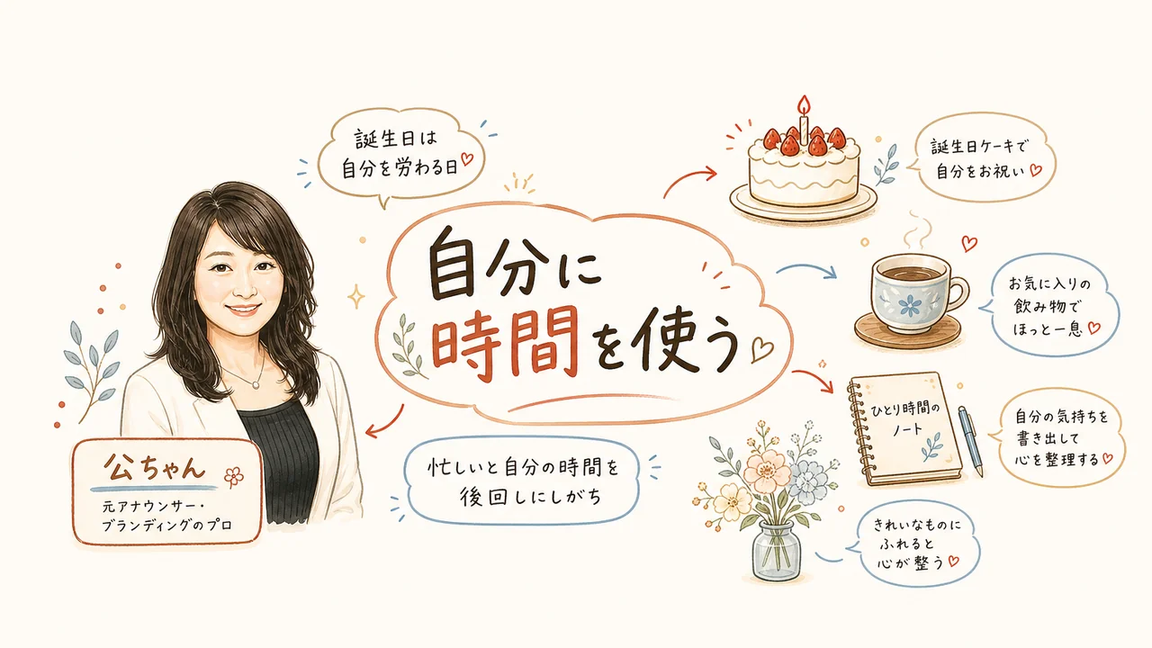 公ちゃん誕生日 自分に時間を使う
