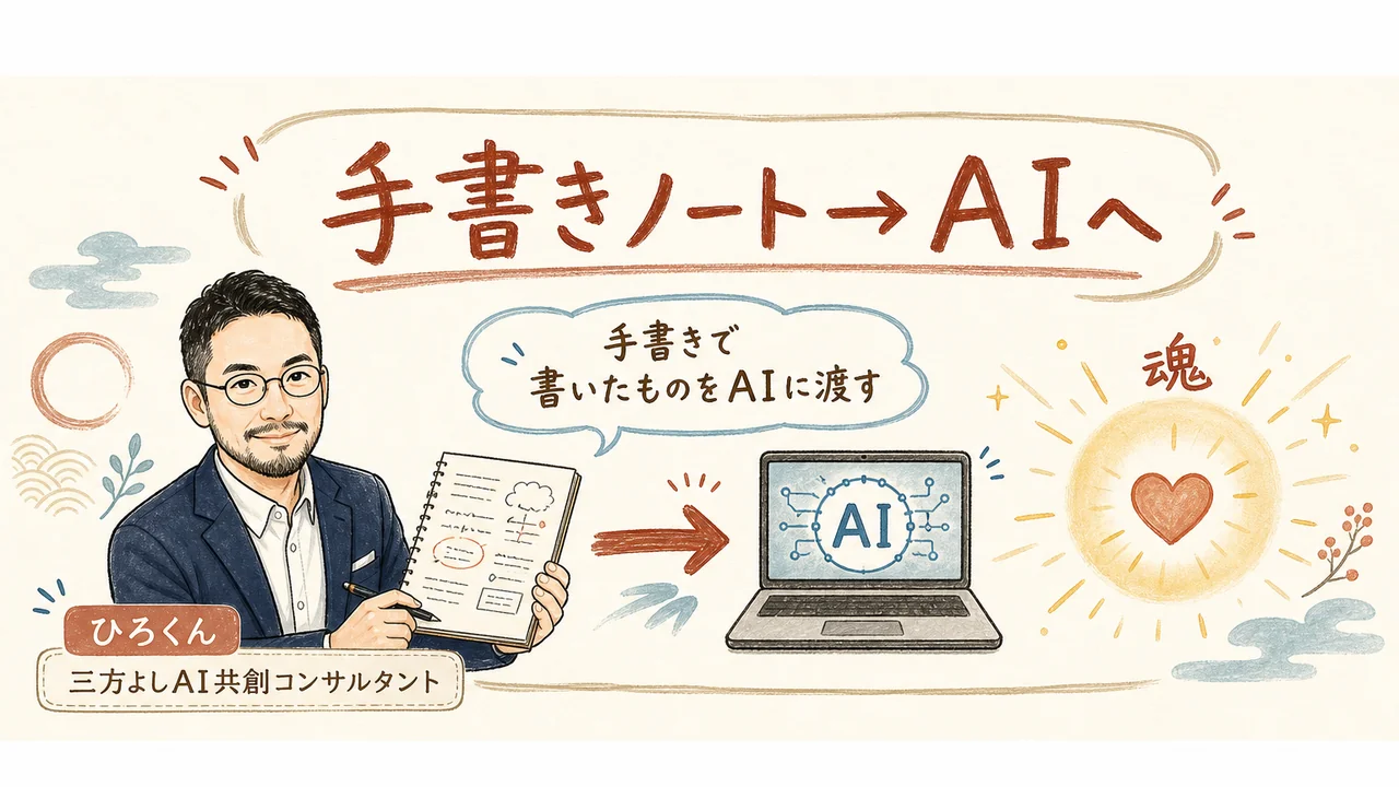 手書きノートからAIインプット 魂が宿る