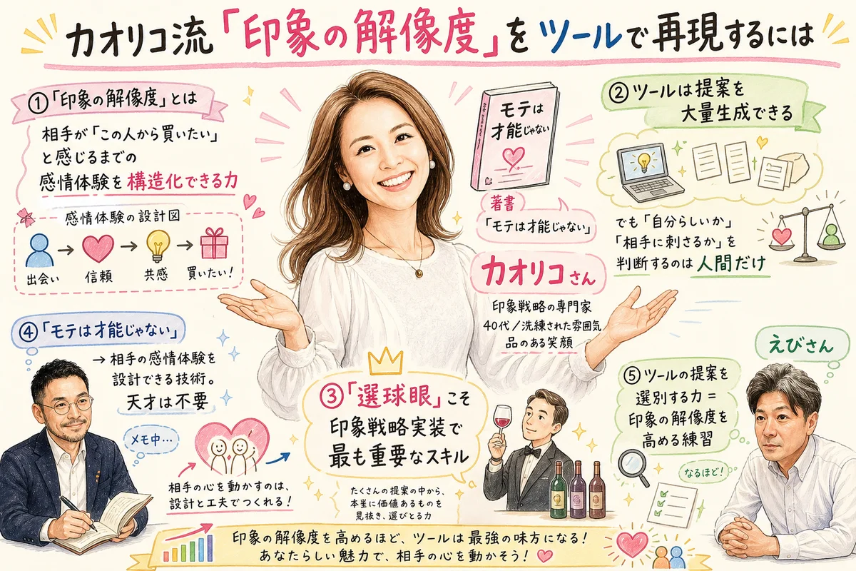 カオリコさんの「印象の解像度」とAI活用の接点 — 魅話力とAI