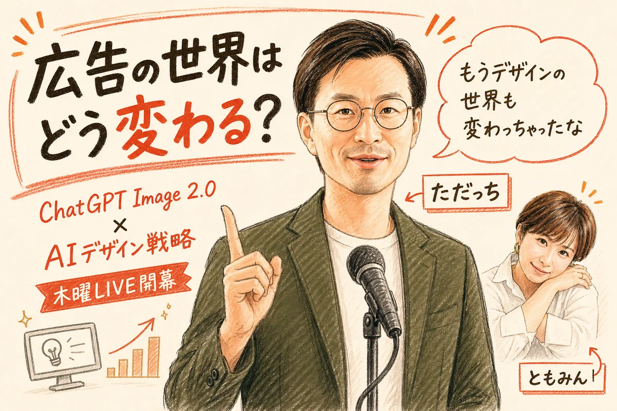 木曜LIVE開幕 広告デザインのテーマ導入