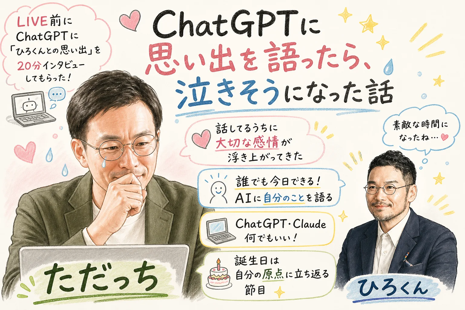 コラム：ChatGPTインタビューで泣きそうになったただっちの体験