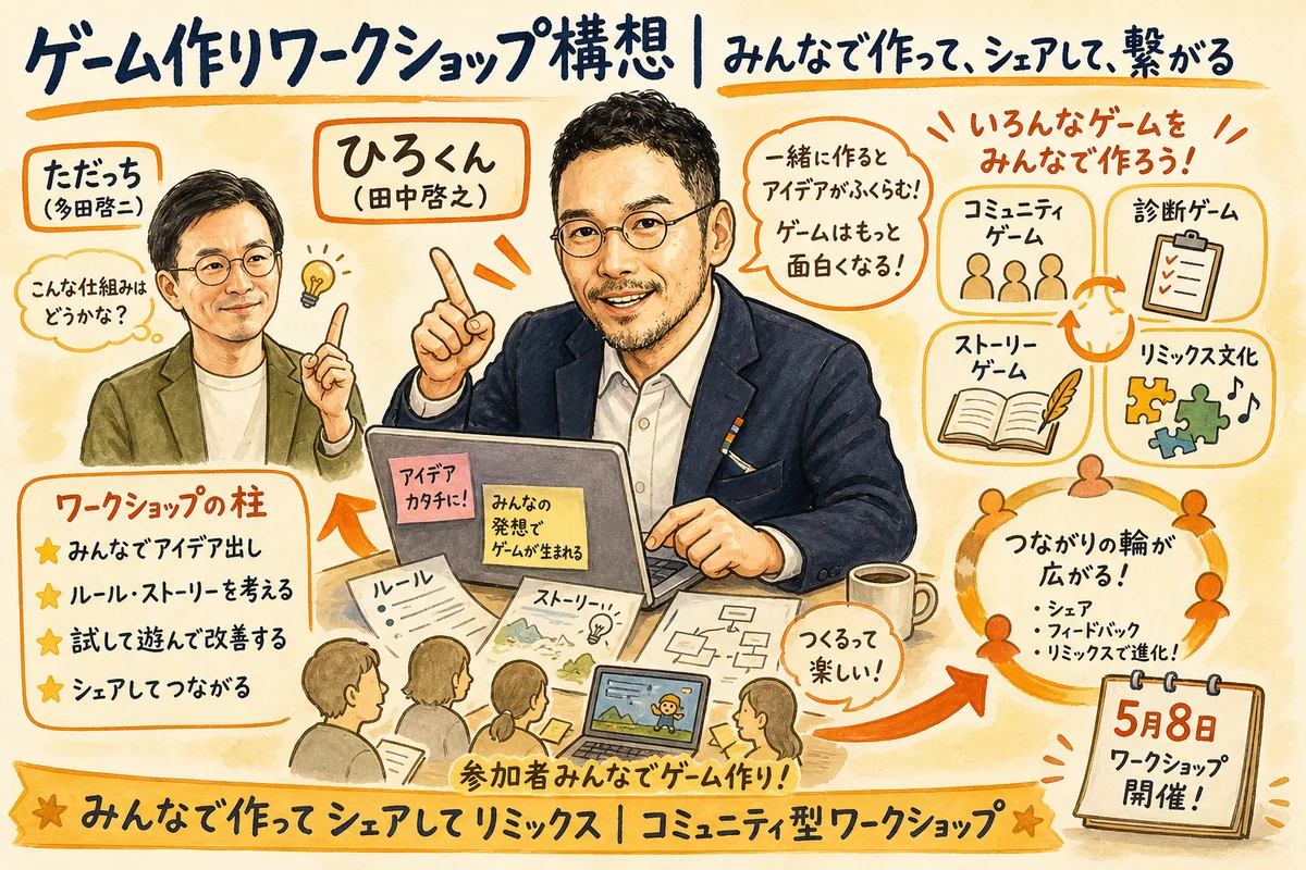 ゲーム作りワークショップ：診断ゲーム・ストーリーゲームをコミュニティで共有｜みんなで作ってシェアして繋がる