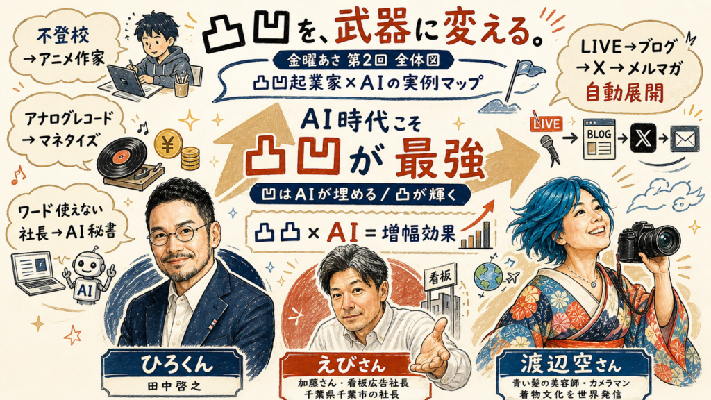 凸凹を、武器に変える。金曜あさ第2回 全体図
