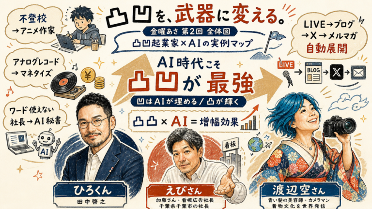凸凹を、武器に変える。金曜あさ第2回 全体図