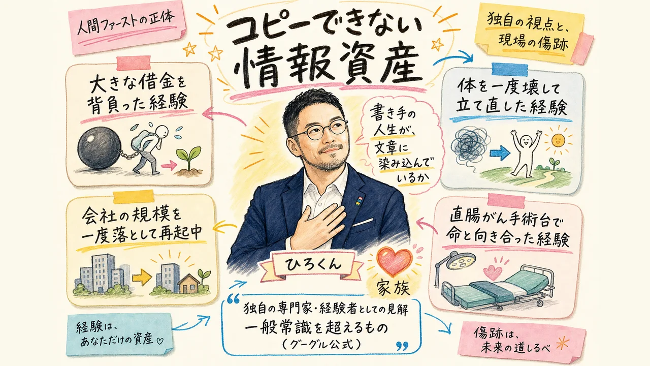 人間ファーストの正体・経験者の視点の図解
