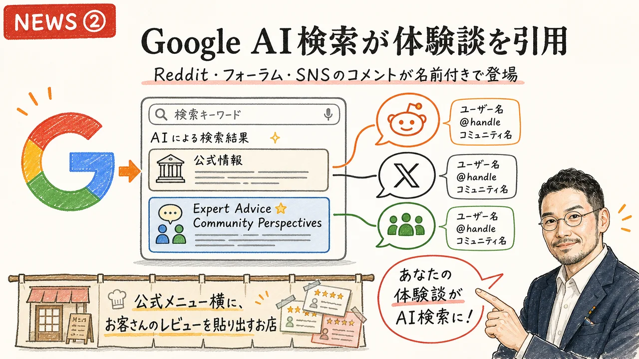 Google AI検索がRedditコメントを引用拡大