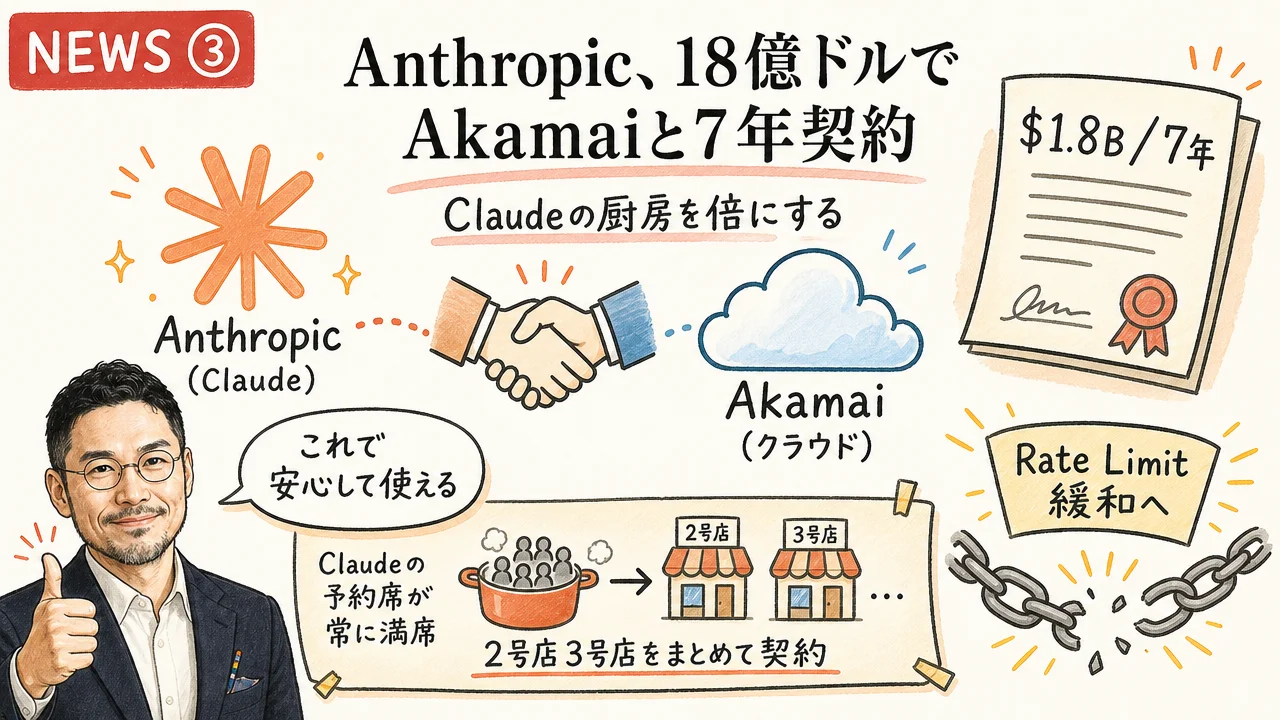 Anthropic Akamai 18億ドル AIクラウド契約