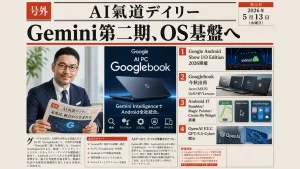 AI氣道デイリー2026年5月13日号 Gemini第二期OS基盤へ