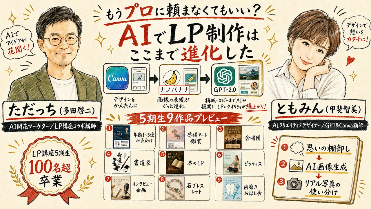 AIでLP制作5期生9作品レビュー 木曜朝LIVE