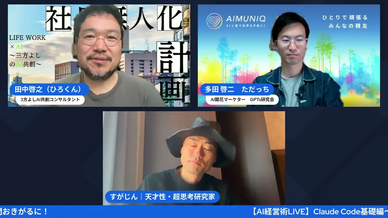ひろくんが画面共有したUHI×SINIC×マズローの3層マップ