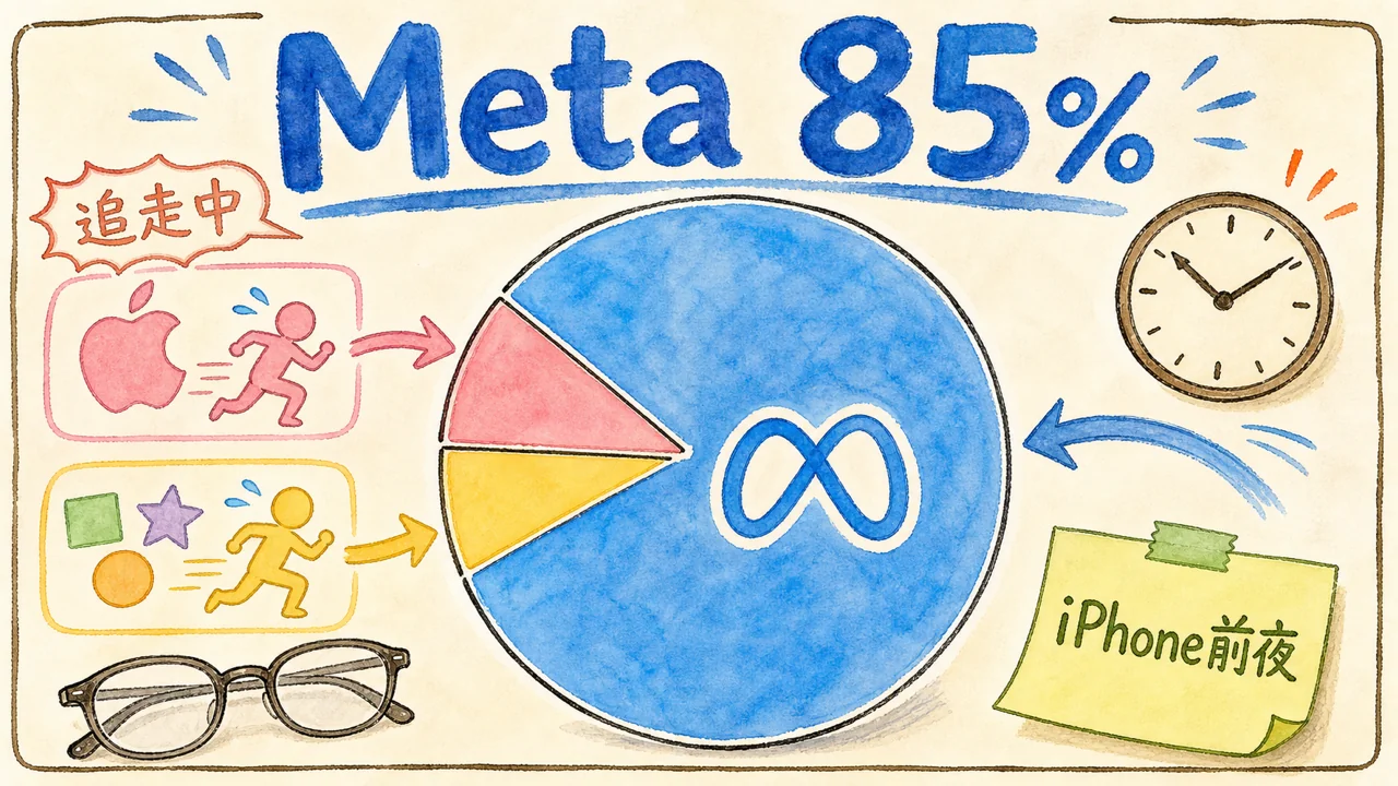 メガネ市場の地殻変動 — Meta 85%シェアのiPhone前夜