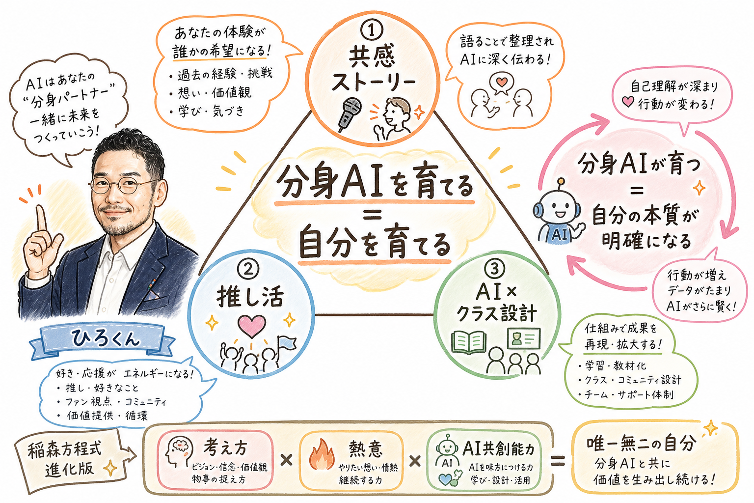 分身AIを育てる3つの軸 自分を育てる