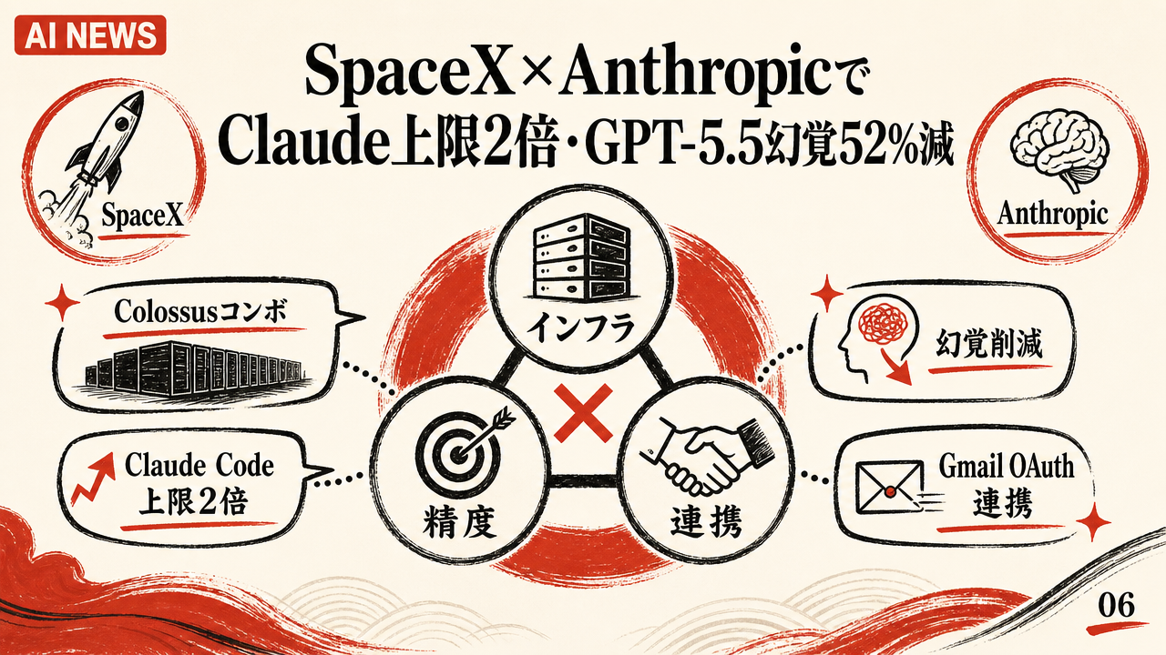 ChatGPTの幻覚が半減AnthropicとSpaceXの”Colossu 見出し画像