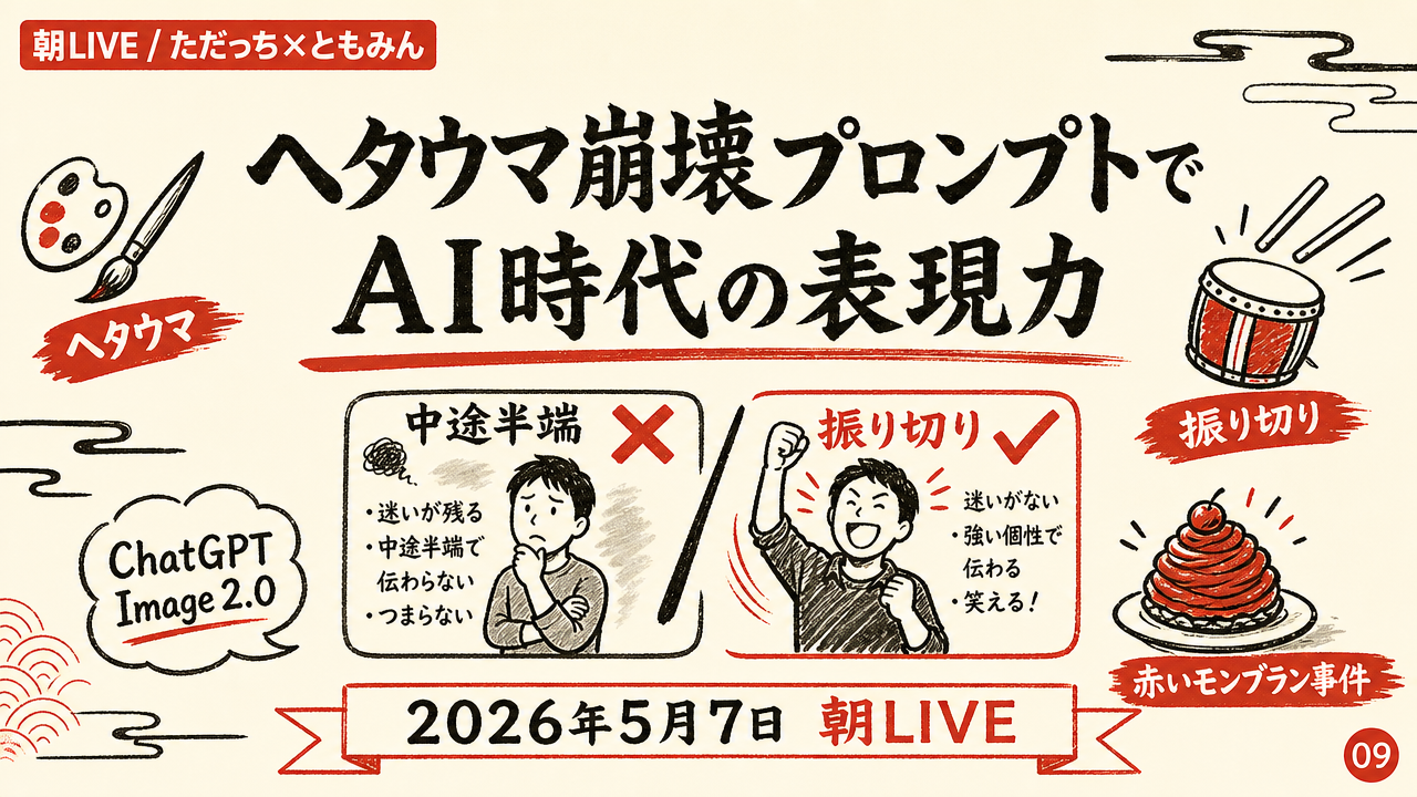 ChatGPT画像生成「ヘタウマ崩壊プロンプト」でAI時代の表現力を磨く 2 見出し画像