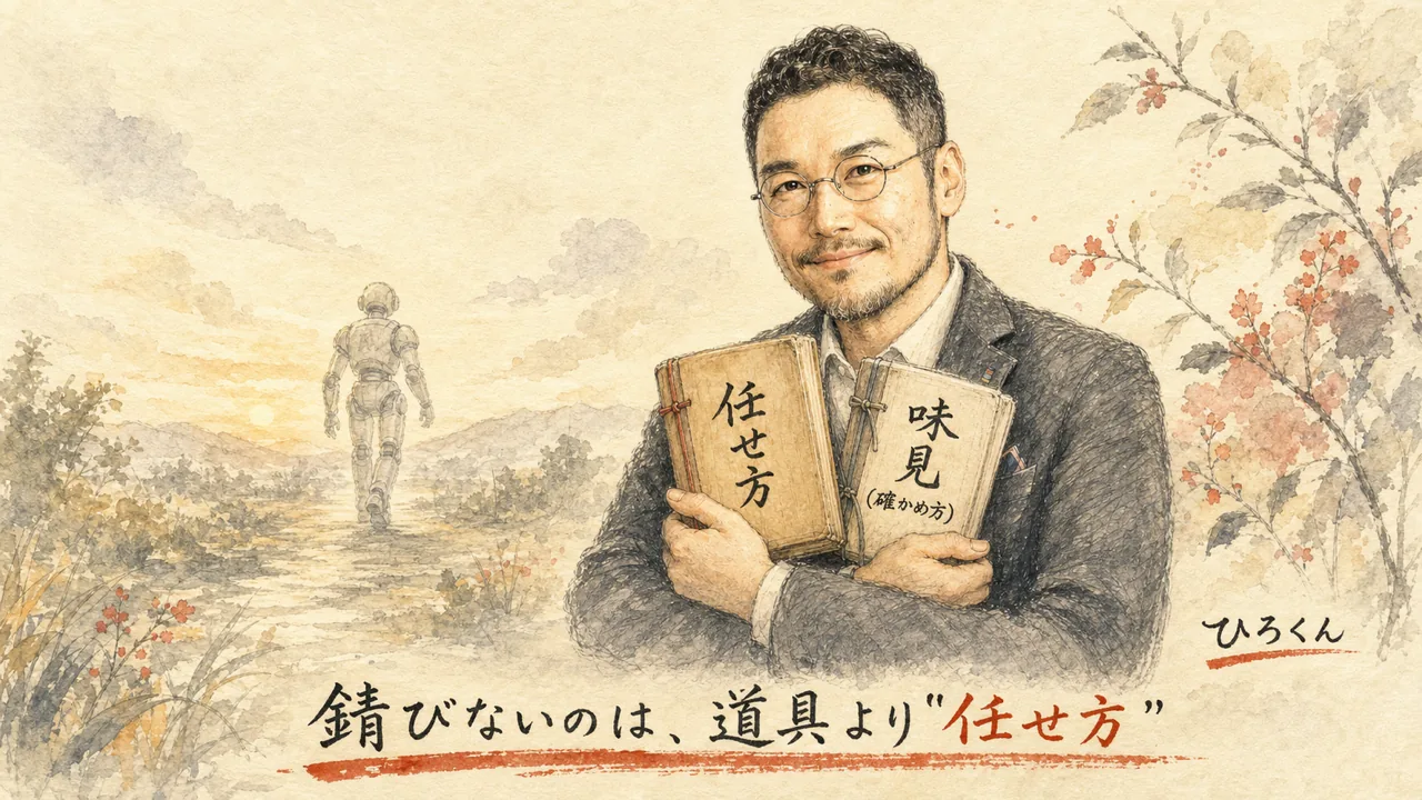 錆びないのは道具より任せ方——任せ方と味見を手元に残すひろくん