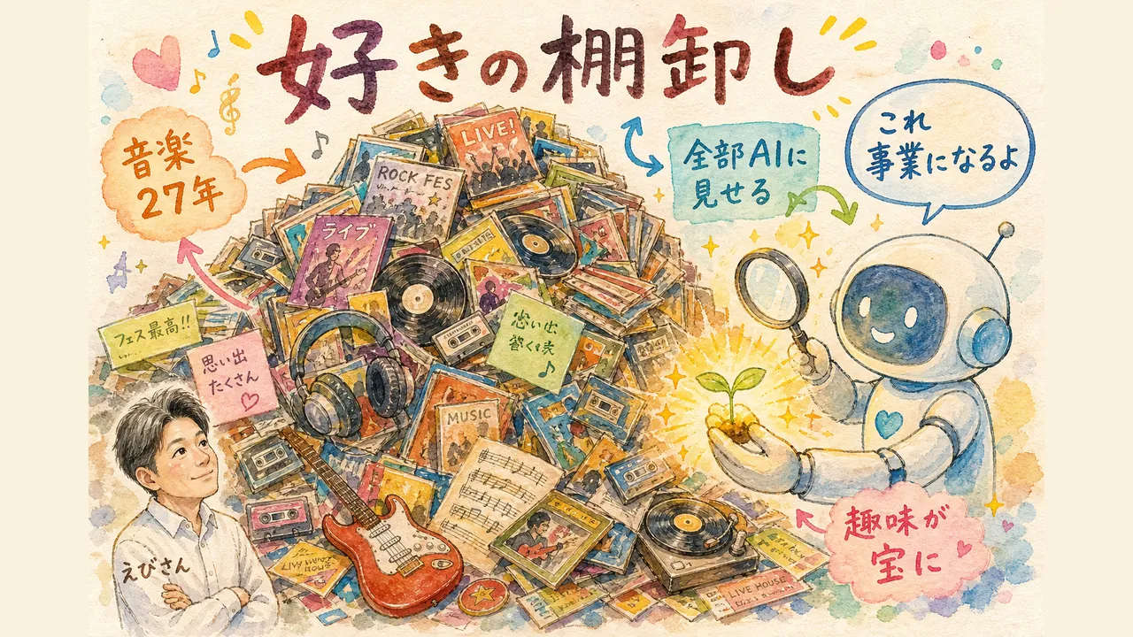 音楽オタク27年は仕事になる？ えびさんがChatGPTに投げた「好きの棚卸し」