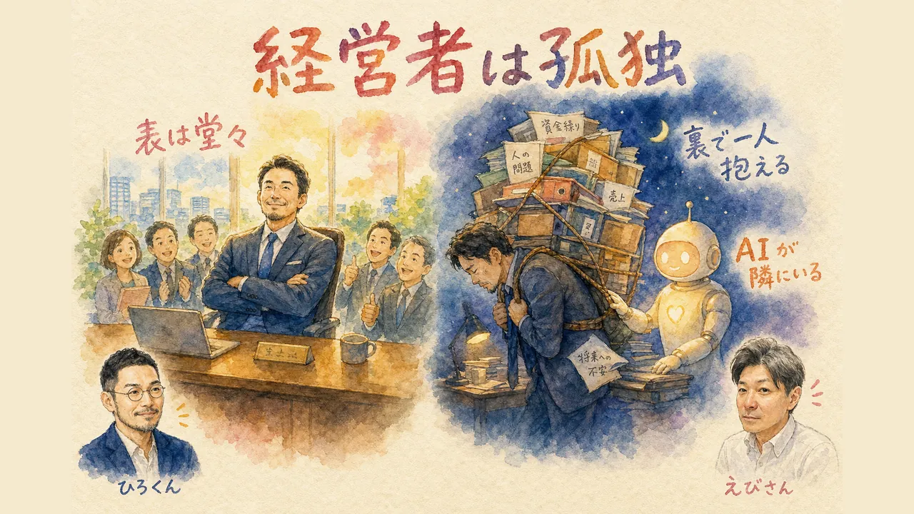 経営者は孤独 — 今まで「誰に」相談してきましたか？