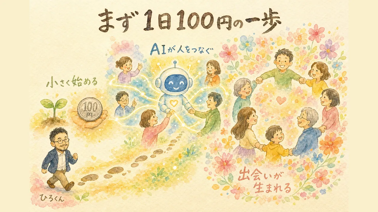 好きを仕事に、まず1日100円の一歩から（＋お知らせ）