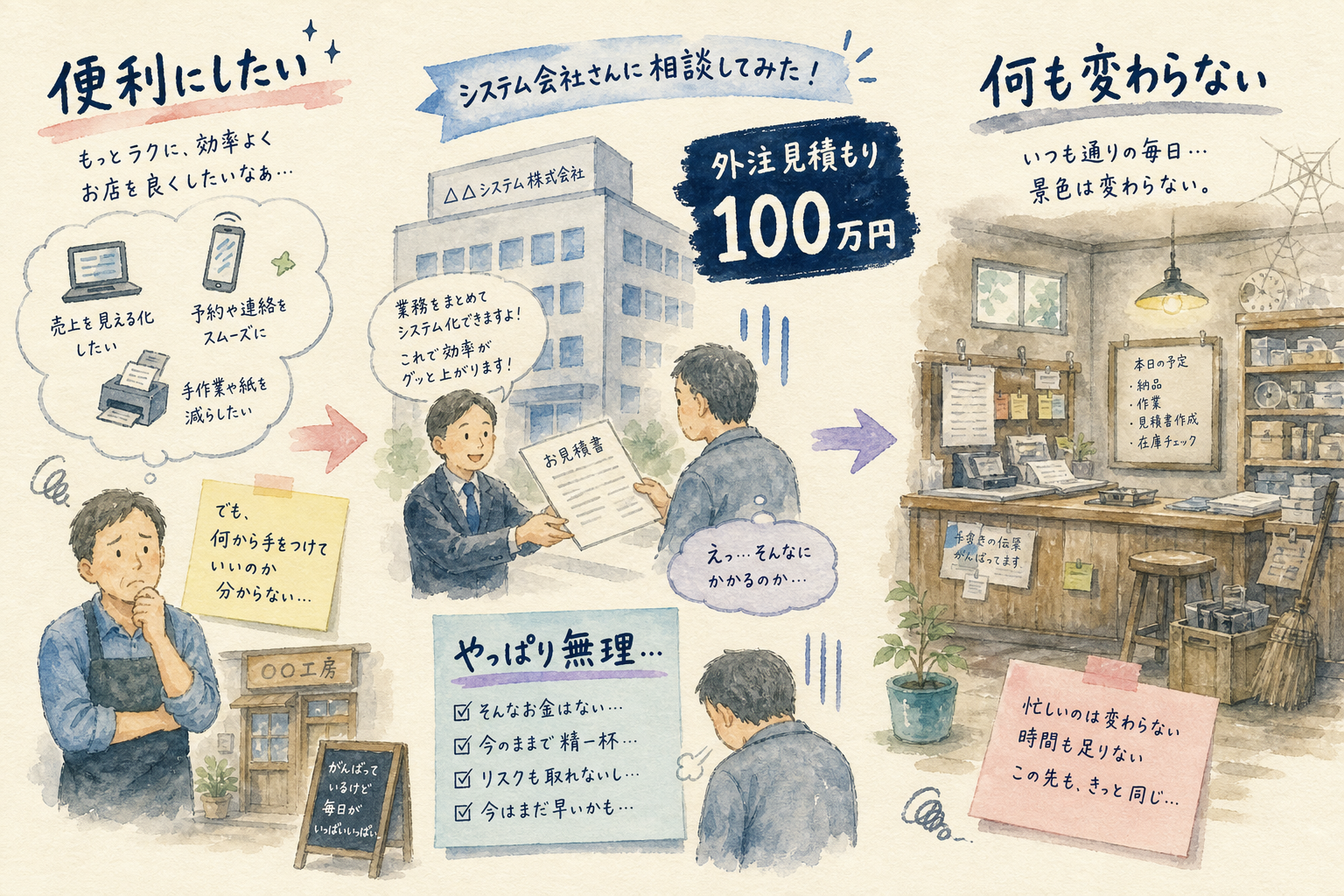 現場の経営者が外注するしかないと思い込んでいる理由