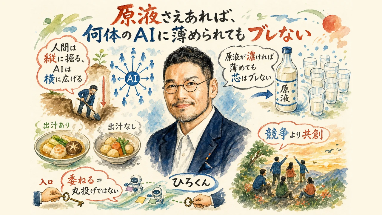ひろくんコラム図解 恩送りとカルピス原液