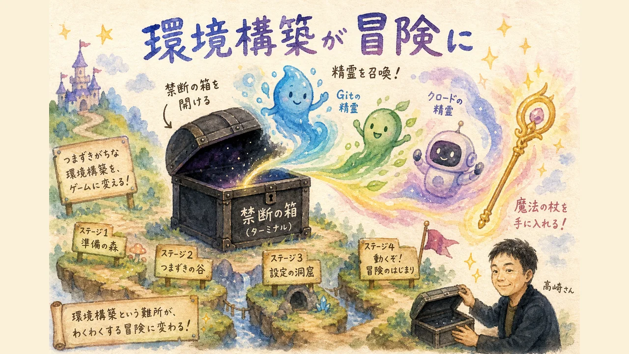 Claude Code環境構築を“ゲーム化”した発想 — ターミナルは禁断の箱