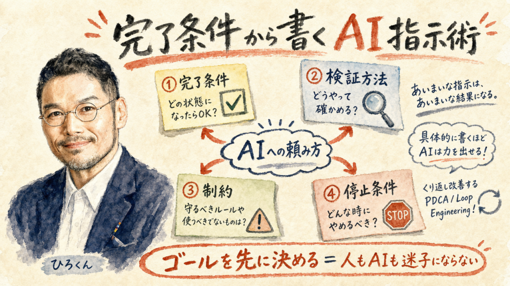 完了条件から書くAI指示術 全体図