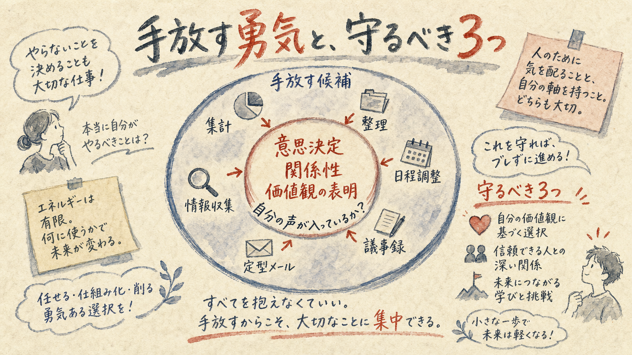 手放す勇気と守るべき3つ