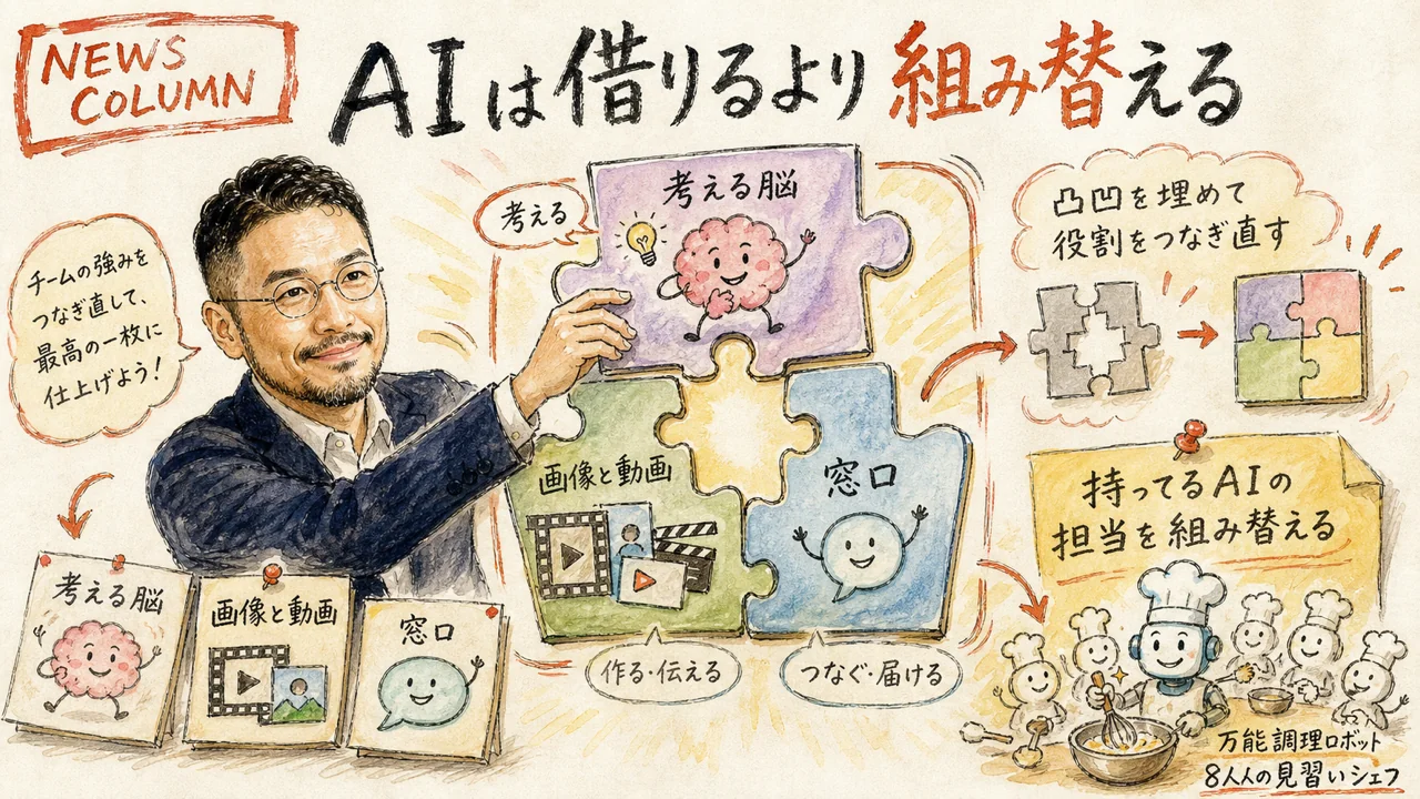 ひろくんコラム AIを借りるより組み替える 凸凹を埋める自前チーム グラレコ