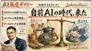 AIニュース 2026年6月3日 新聞風アイキャッチ AI氣道デイリー