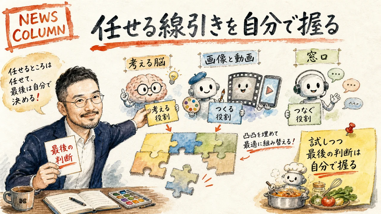 ひろくんコラム 任せる線引きを自分で握る AIチーム グラレコ